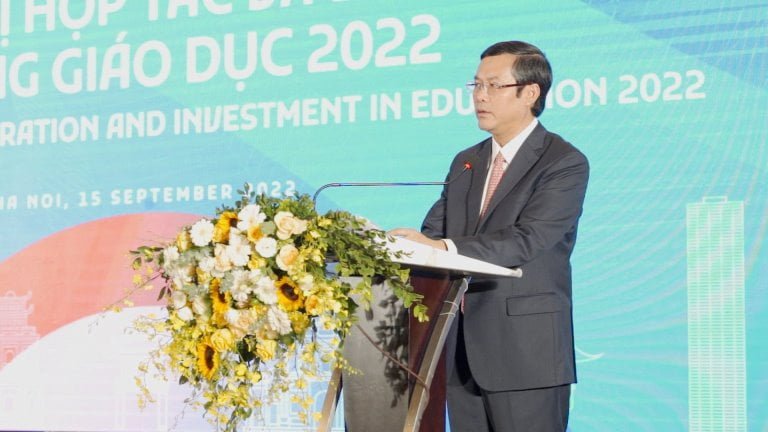 PGS.TS Nguyễn Văn Phúc, Thứ trưởng Bộ Giáo dục và Đào tạo phát biểu tại sự kiện